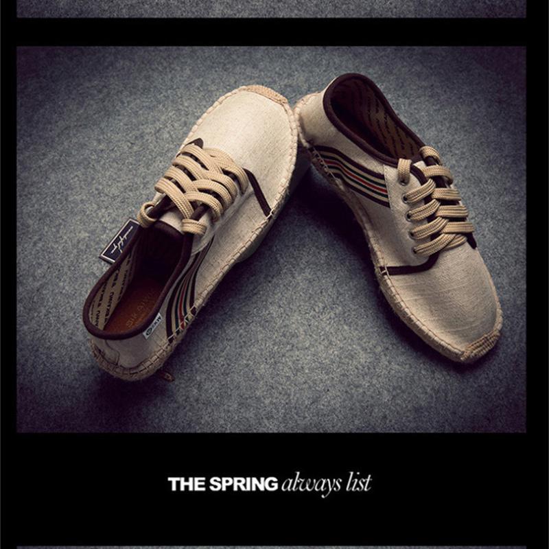 High Quality Canvas Shoes Espadrilles Casual Shoes Fisherman Shoes Luxury Brand Designer Flats Breathable Men Casual Shoe