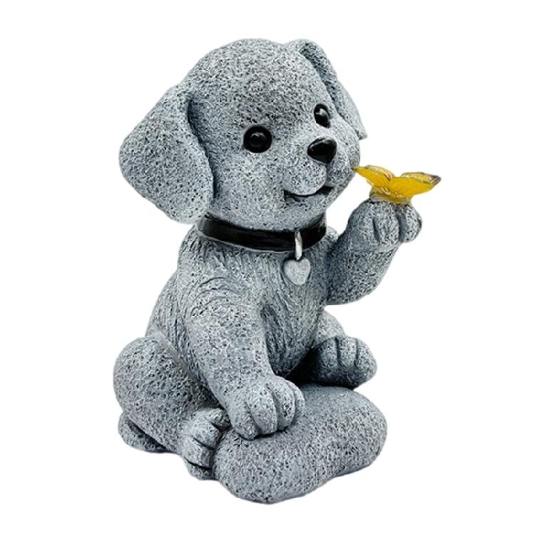 

Dog Figurine Butterfly Dog Solar Garden Statue for Patio Balcony Yard Lawn Garden Light Housewarming Gift for Garden 1