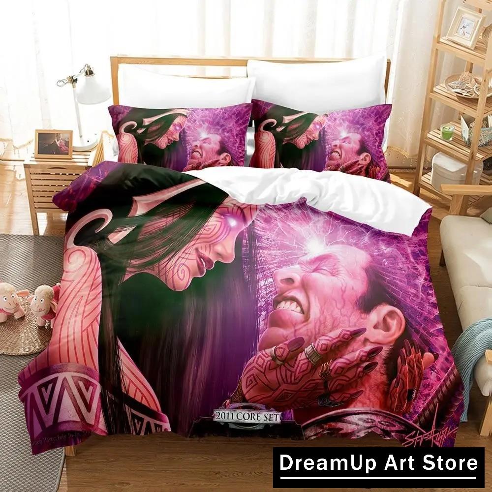 3D M-Magic The Gathering Bedding Set Quilt Cover Bed Cover with Pillowcase Twin Single Queen King Size Boys Adult Home Textile