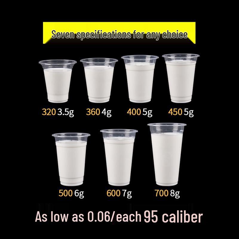 Disposable 95mm Plastic Bubble Tea & Beverage Cups