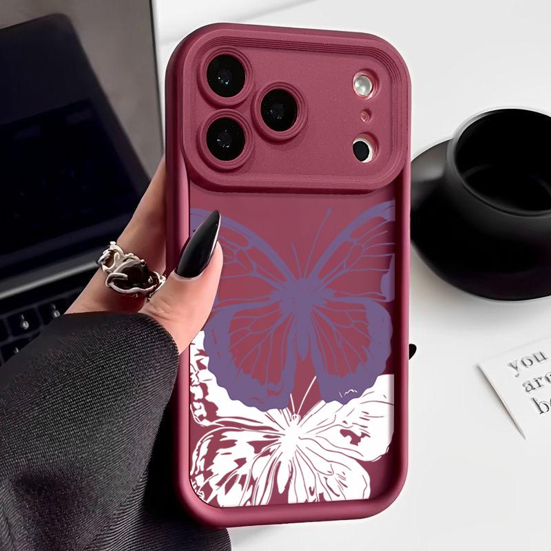 Colorful Butterfly Soft TPU Phone Case For iPhone Air 16e 17 16 15 14 Pro Max 13 12 Pro 15 16 14 Plus Shockproof Silicone Cover