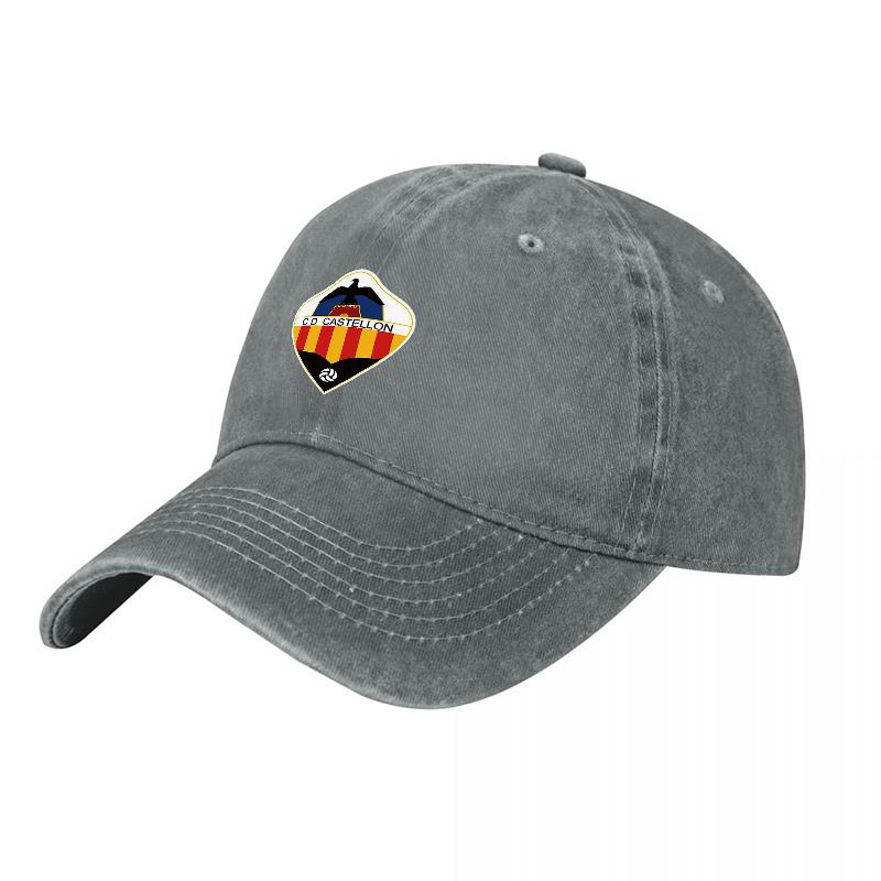 Valencia Cf Washed Cotton Baseball Cap With Official Club Emblem Black Canvas Hat For Football Fans Classic Fit Design