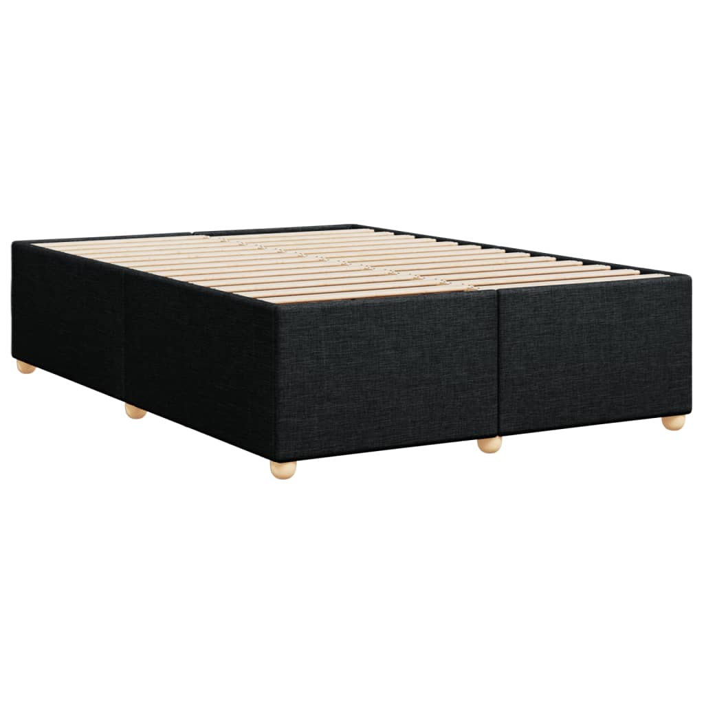 Bed Frame without Mattress Black 140x200 cm Fabric