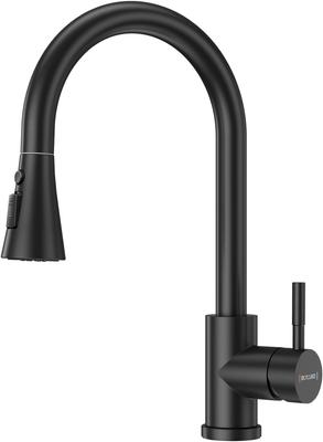 BLYLUND Kitchen Black SUS304 Stainless Steel Mixer Modern Single Single Matte Black Kitchen Tap with 3 Water Flow Modes Faucet, Tap, Handle, Hole,
