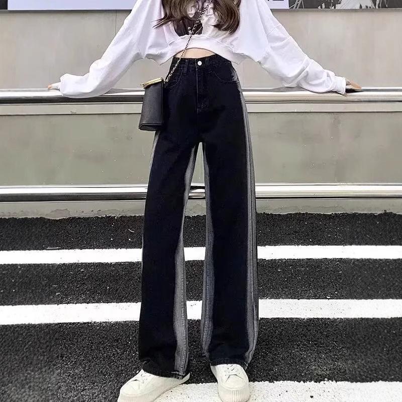 

Women s Retro High-Waisted Wide-Leg Jeans, Spring/Autumn 2025 L