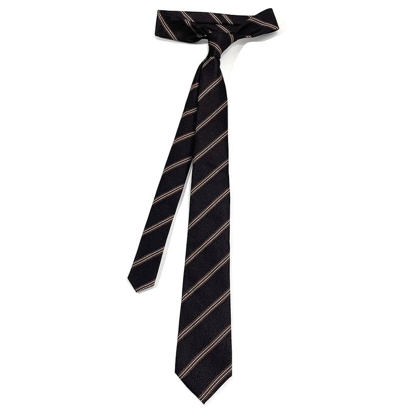 Fashion Style 7 Cm Jacquard Retro Striped Neck Tie Green Versatile Casual Ins Neck Ties for Men and Women Shirt Accessory