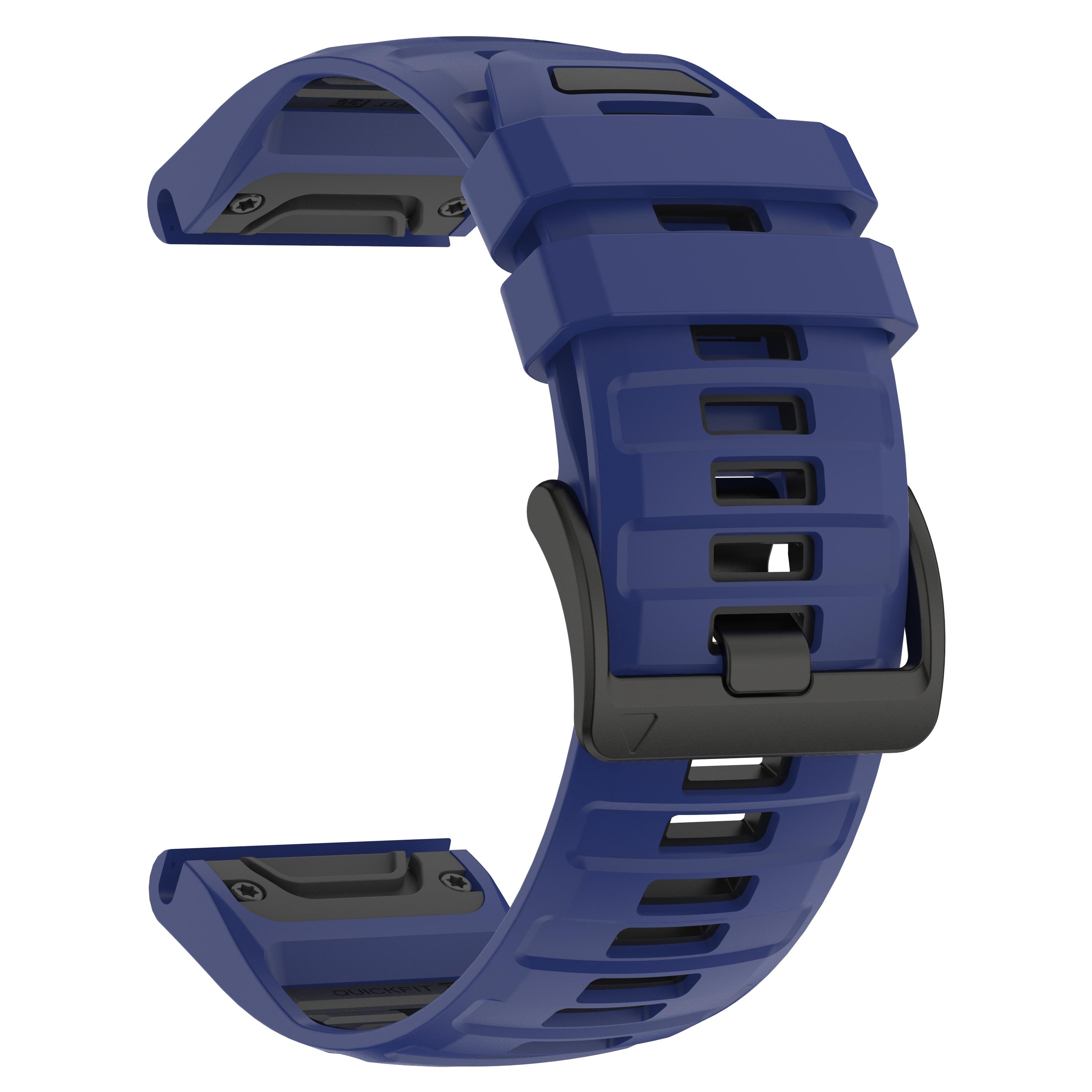 QuickFit 22mm/26mm Two-tone silicone band For Garmin Quatix 8 Pro 47mm 51mm/Tactix DELTA/D2 Mach 2/Instinct 3/Enduro Wrist Strap QuickFit 26mm