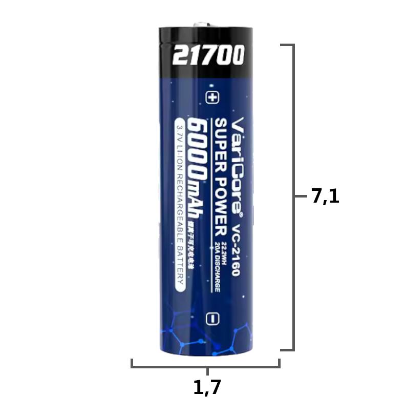 Akumulator Bateria Ogniwo Varicore Vc-2160 Plus 21700 Li-Ion 3.7V 6000Mah