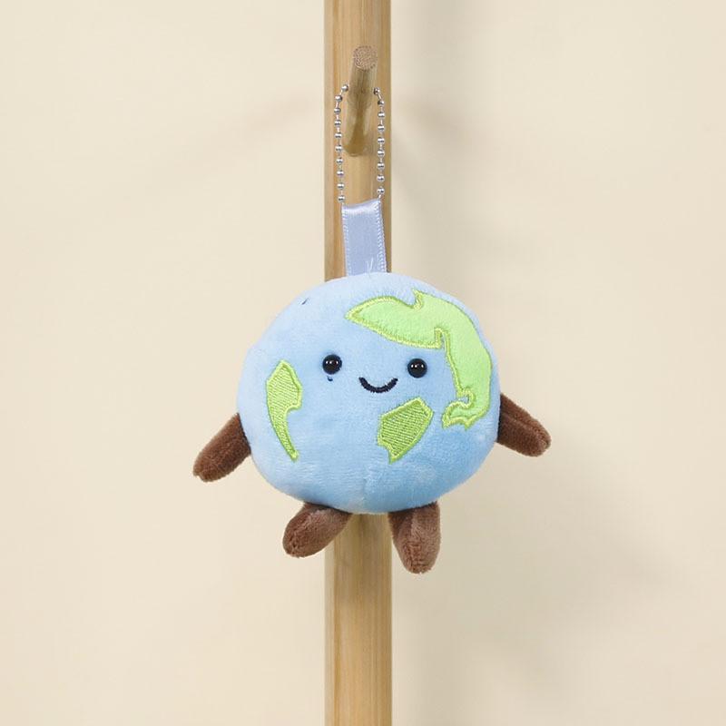 Portachiavi Ciondolo Terra Peluche Giocattolo Morbido Cartone Animato Carino Per Zaino Studenti Decorazione
