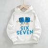 6 7 Meme hoodie children's sweatshirt, funny six  seven cartoon print boy sweater, girl long-sleeved jacket