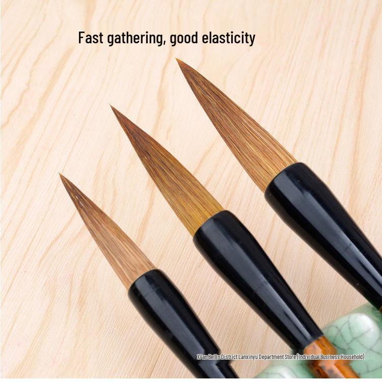 Extra Large Calligraphy Brush Set for Adults - Double Happiness & Fortune Characters, Wolf Hair, Thick Script, Special Sizes.