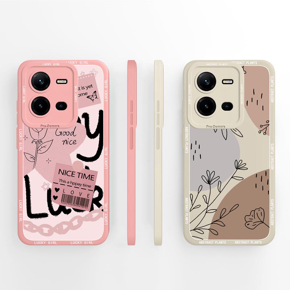 For Vivo V25 V25E 4G 5G Case Cute Advanced Sense Flowers Silicone Soft Shell For VivoV25 5G VivoV25E 4G Prevalent Fundas Bumper