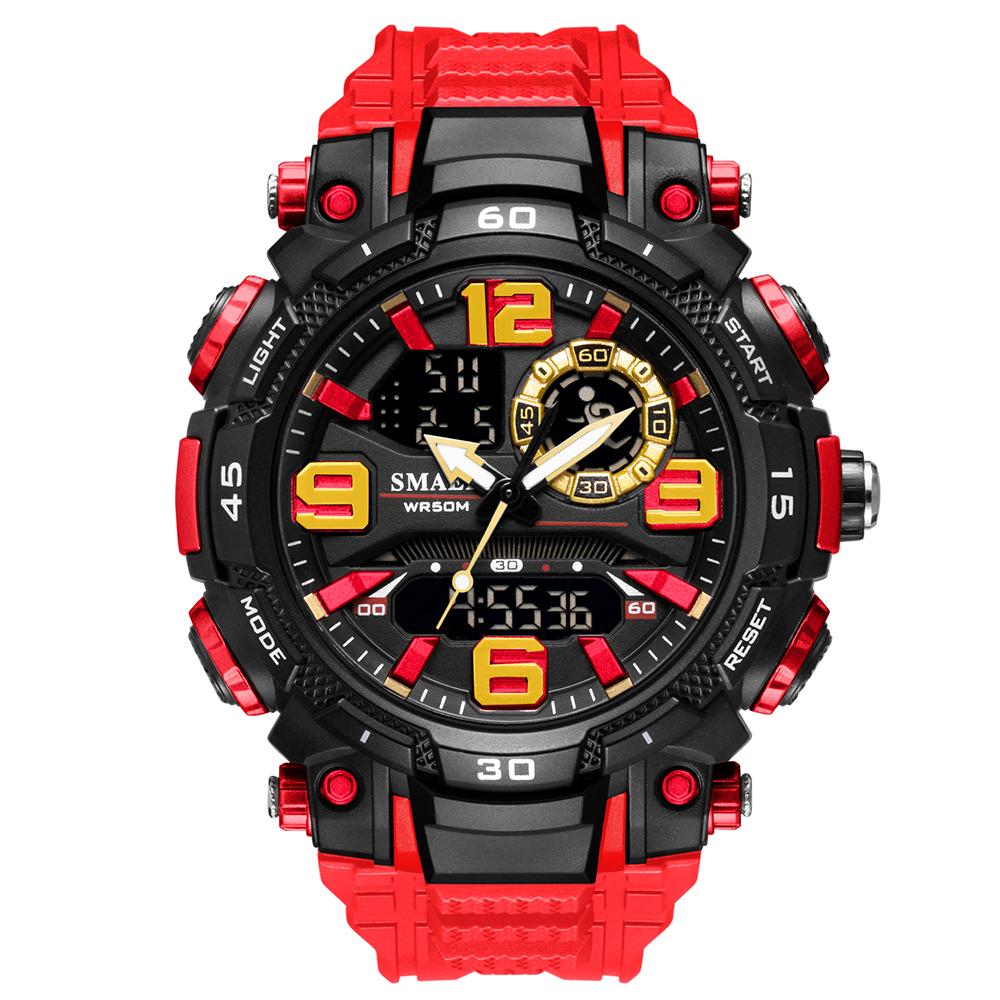SMAEL 1921 Dual Display Electronic Watch Youth Student Waterproof Sports Watch Night Light Alarm Clock