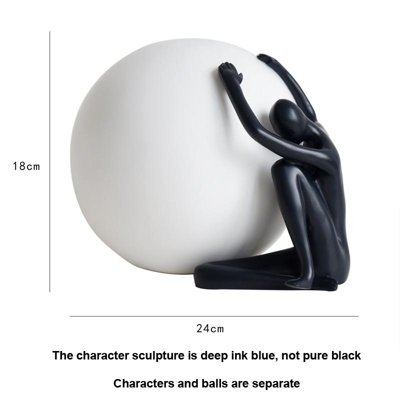 

Creative Abstract Stereoscopic Figure Sculpture Resin Furnishings Vase Home Living Room Bedroom Study Art People Decoration, 1Pc