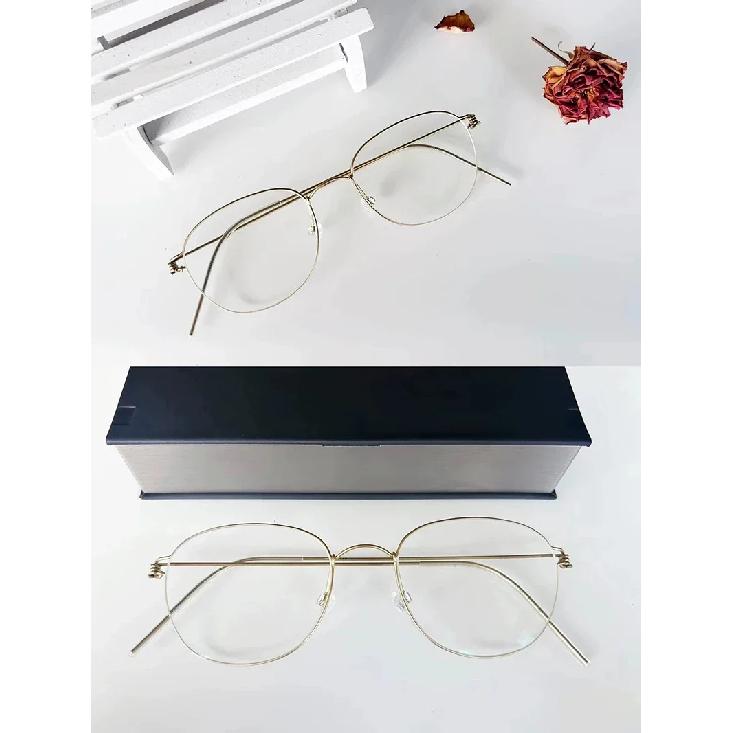 Denmark Brand Screwless Oval Titanium Glasses Frame ROBIN Ultralight Thin Rim Eyeglasses Designer Minimalist Eyewear Spectacles