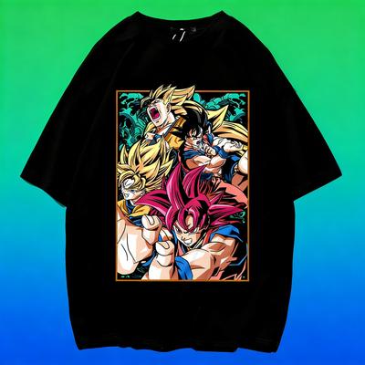 Latest Japanese Classic Dragon Ball Tshirt Manga Retro Toriyama Akira Commemorative Round Neck Mens Tshirt