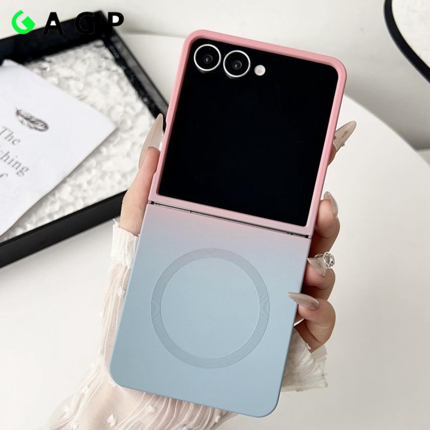 Flip 7 SE Case magnetic Wireless Charging Gradient for Samsung Z Flip 6 Galaxy Z Flip 7 6 3 4 flip6 flip7 Silicone Cover
