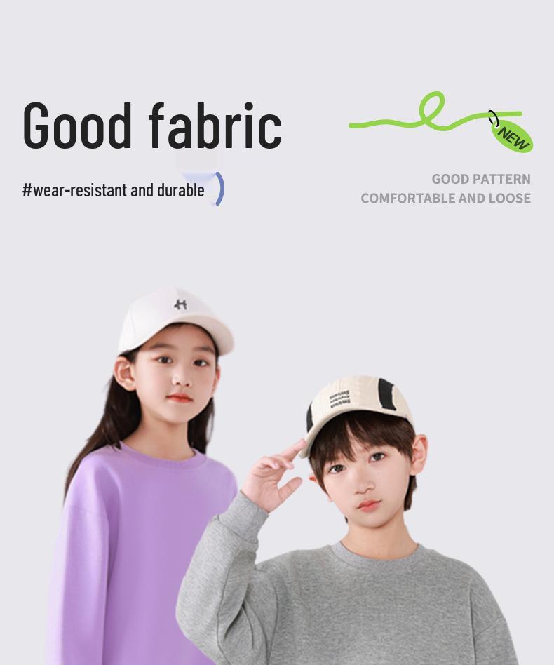 2025 Boys' Stylish Autumn Pullover Sweatshirt - Long Sleeve Round Neck Top for Middle and Big Kids