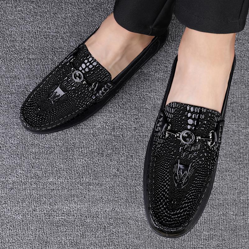 Fashion Men Genuine Leather Shoes High Quality Driving Footwear Casual Flats for Party Wedding Moccasins Leisure Walk Man Business Shoes