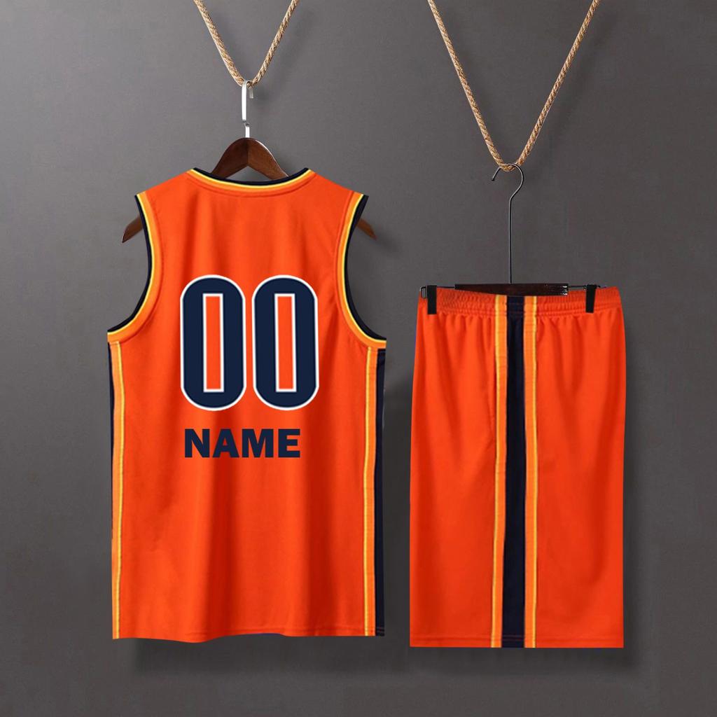 Basketball Name/NumberCustom Clothes Kids Basketball Suit Classic Tops + Pants Basketball Jerseys Suit Set