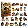 Holiday Countdown Ornament Set Christmas Cat Dachshund Advent Calendar 24-Day Acrylic for Tree Hanging Supplies Decoration Cute Cat/Dachshund