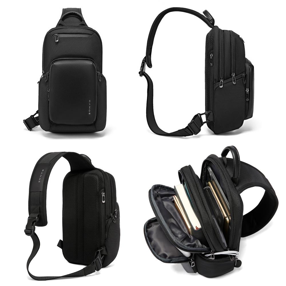 Bange 2024 New Arrival Multifunction Crossbody Bag For Men Shoulder Messenger Bags Waterproof Men Sling Bags With Big Capacity
