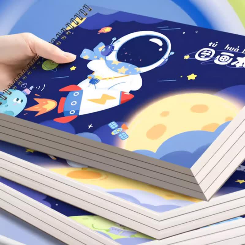 Jiamo A4 Kids Blank Spiral Drawing Books