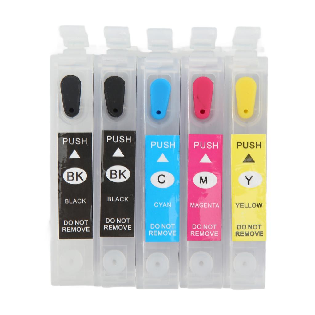 5PCS Ink Cartridge PP 4 Colors Anti Leakage Large Capacity Smooth Output Catridge Combo Pack for Printer