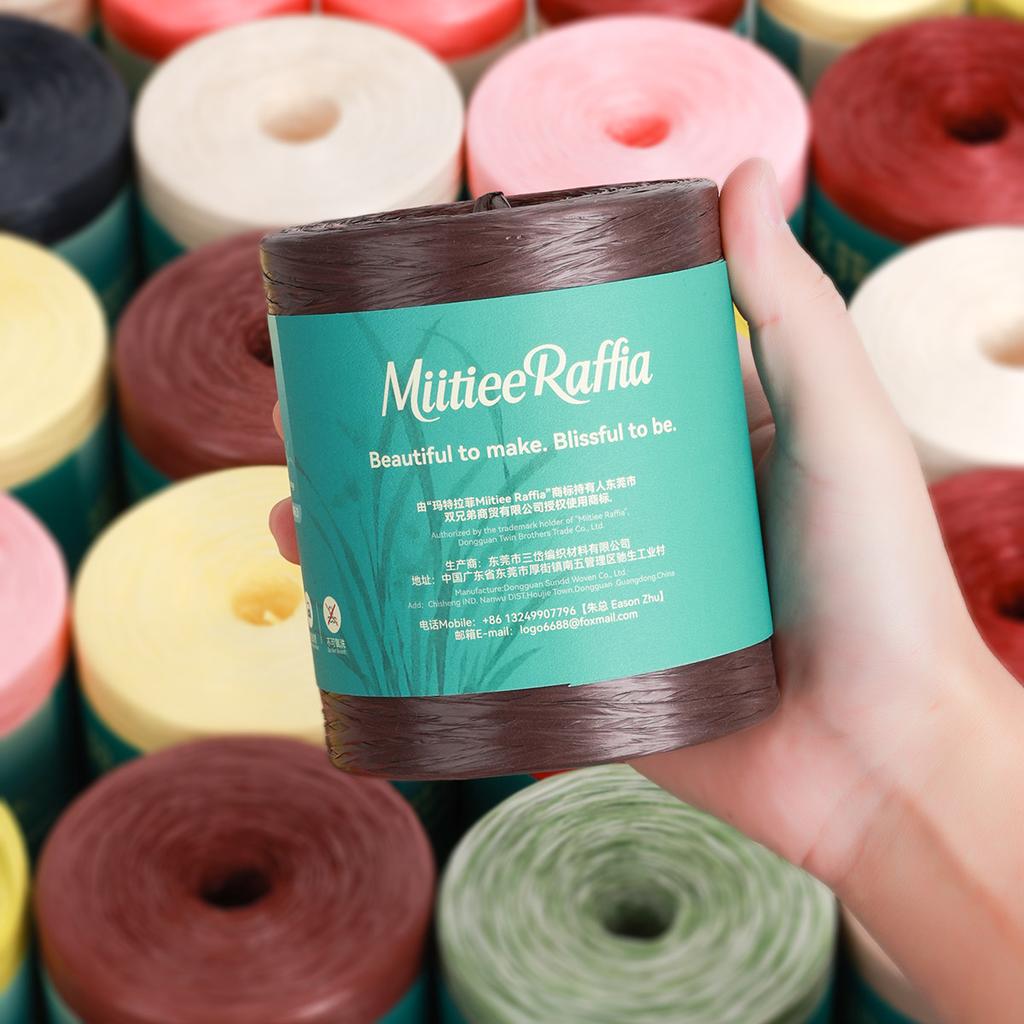 MT001-MT087 Natural Raffia Yarn For Wrapping Knit Wire Natural Color Matte Texture Raffia Paper Ribbons For Hat DIY Decoration