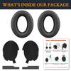 SOULWIT Sheepskin Ear Pads/Cushions for Bose Aviation X A10/A20 Headset, Replacement Noise Isolating Head Pads, Compatible Ear Cups, Black