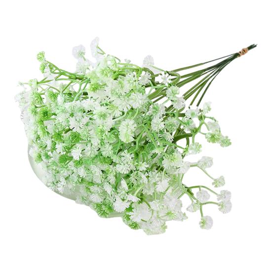 10 Pcs Baby Breath Artificial Flowers Real Touch Fake Baby Breath Flowers Bulk Faux Gypsophila Bouquet with Stems for Wedding Home Party Garden Decor