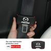 Car Seat Belt Buckle Plug Leather Car Seat Belt Clip Protective Covers For Mazda 3 CX3 CX4 CX5 CX7 CX8 CX9 CX30 RX7 Atenza Axela NBB6
