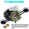 Electronic Baitcasting Led Screen Fishing Reel High Speed 7.2:1 10kg Drag Waterproof Saltwater and Corrosion Resistant Cast Drum Wheel Casting 7+1BB