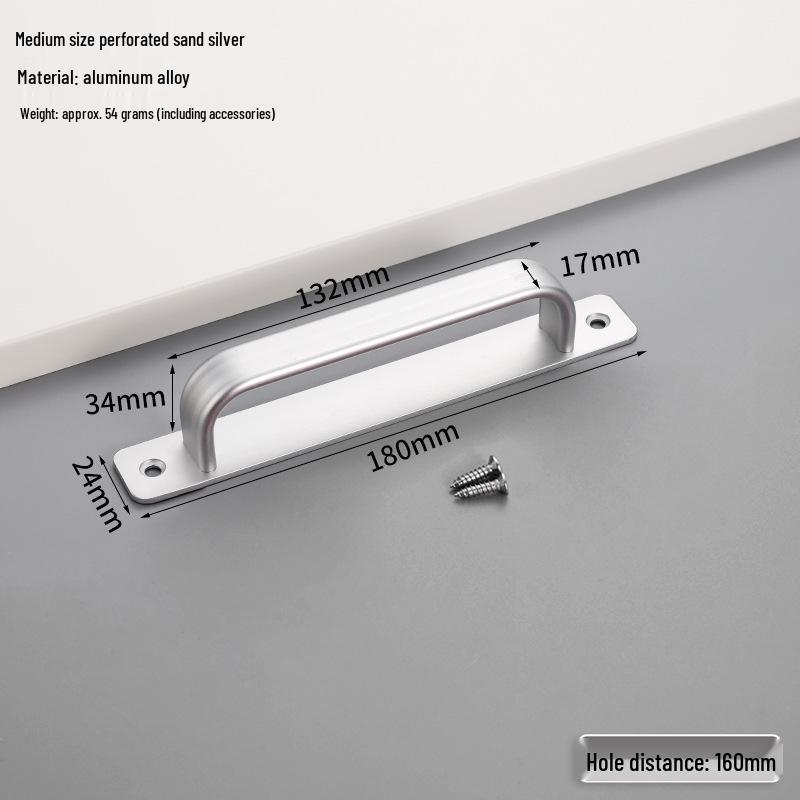 Aluminum Alloy No-Drill Handle for Glass, Wood, or Wardrobe Doors and Windows