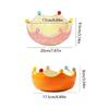 2 in 1 Ceramic Fruit Plate Strawberry Orange Shape Salad Serving Fruit Serving Plate Decoration with Forks Fruit Fork Set