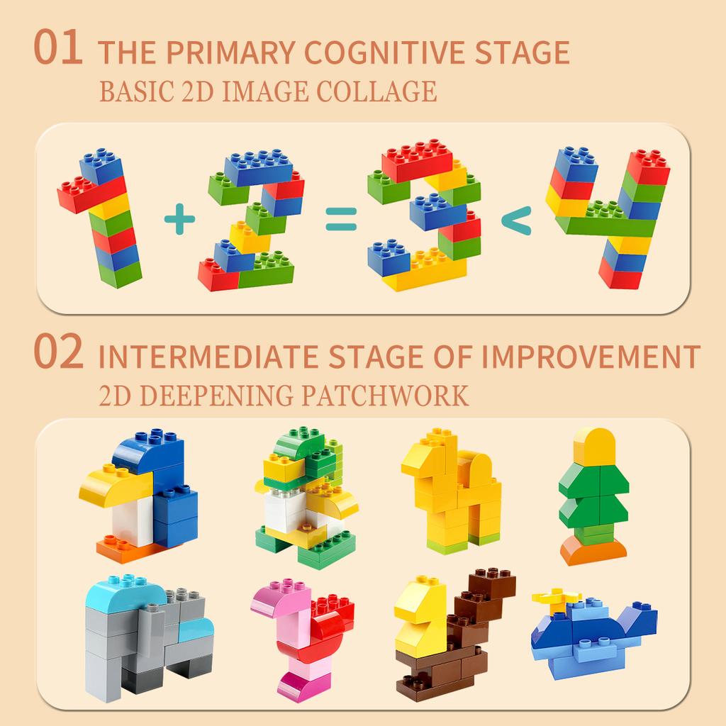 200g1x6 DlY Building Blocks Thick FiguresBricks Dots Educational Creative SizeCompatible With Playthings forChildren