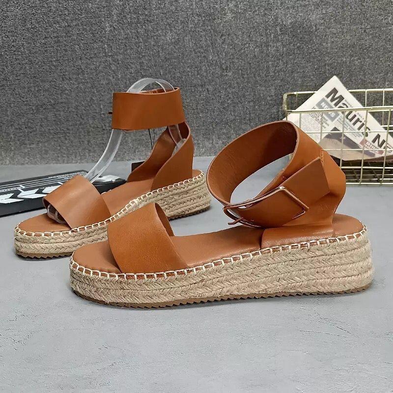 Fashion Women's wedge sandals comfortable optical sole large size spring and summer women's shoes hot sale 2024