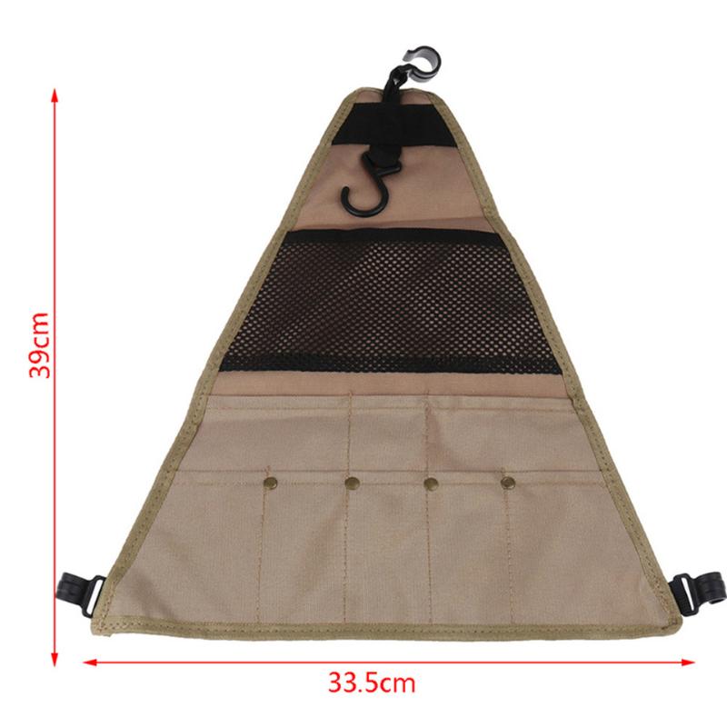 

New Outdoor Tableware Storage Bag Portable Camping and Picnic Cookware Barbecue Storage Hanging Bag Triangle Storage Bag