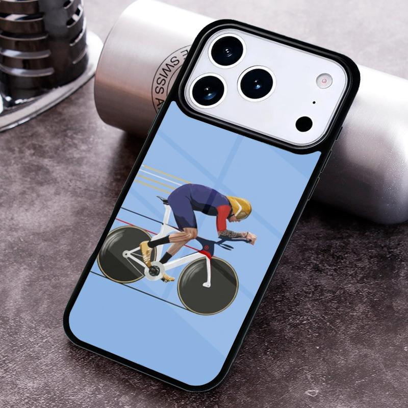 Mountainbike Radfahren Kunst weiche Handyhülle für iPhone 17 16 15 Pro Max Air 14 13 12 11 Plus Stoßfeste Capa Abdeckung