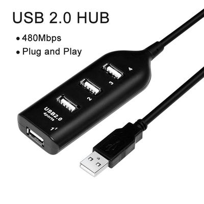 Professional Micro High Speed Laptop PC 4 Ports USB 2.0 Hub Multi Splitter Adapter
