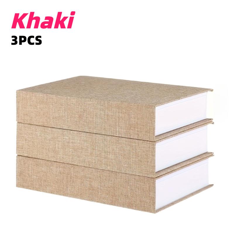 

3pcs Decorative Book Box Modern Fake Book Storage Box Linen Faux Books for Bookshelf Home Decoration Coffee Table Book DIY Craft