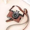 PU Leather Camera Case Fujifilm X100V - Slim Single Shoulder Bag With Arc Strap Neutral Style Men Women