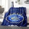 Couverture en Flanelle Imprimée Maccabi Tel-Aviv FC Haute Qualité Chaude Confortable Couverture pour Toutes les Saisons Parfaite pour les Cadeaux Décoration Intérieure