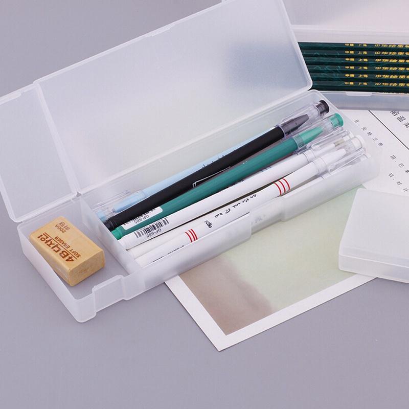 Creative Plastic Pencil Pen Box Makeup Case Multifunction School Supplies
