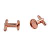 10pcs Cufflinks Blanks Settings Fits (1/2") 12mm Cabochons Cuff Links Bezel