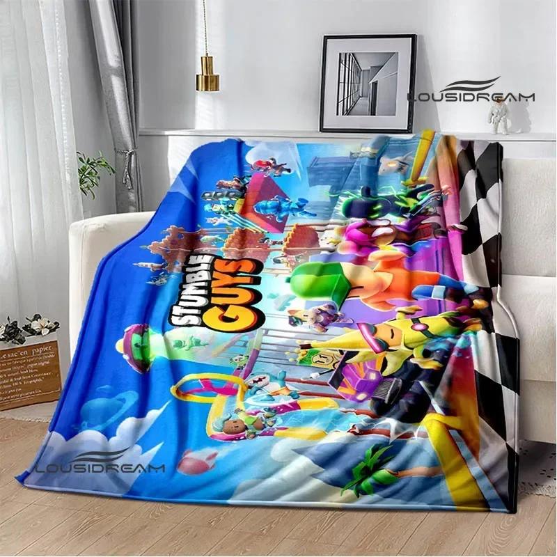 3D game Cartoon Stumble-guys printed blankets Warm Flannel blanket Soft and comfortable blanket Home bed linings Birthday Gift