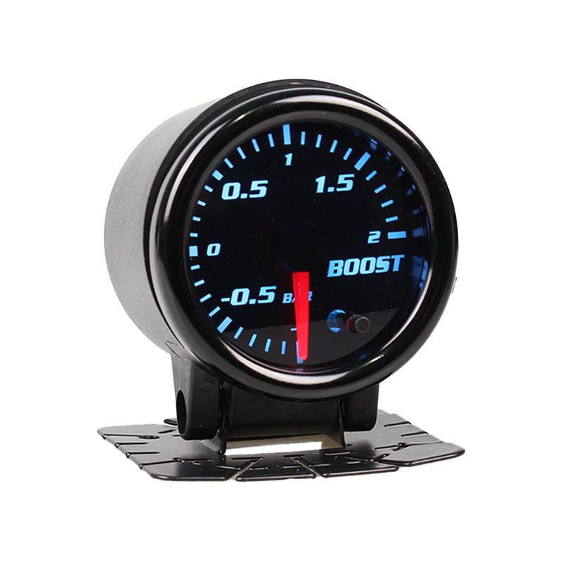 Car Accessories Auto Gauge Universal 52mm 7 Colors Turbo Boost Auto Meter 12V -30-33 PSI -1-2 BAR Turbo Pressure Manometer