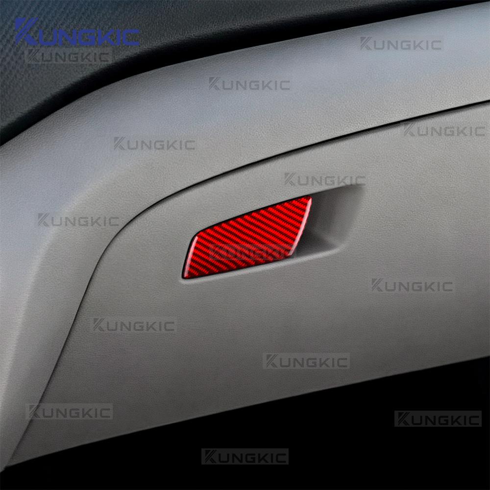 Soft Carbon Fiber for Hyundai Tucson 2015 2016 2017 2018 2019 2020 Passenger Glove Box Panel Trim Sticker Interior Accessories