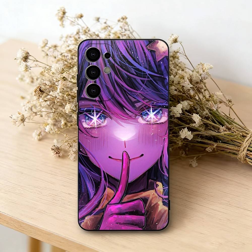 Oshi No Ko AI-Anime C-Cute Phone Case For Samsung S25,S24,S21,S22,S23,S30,Ultra,S20,Plus,Fe,Soft Silicone Black Cover