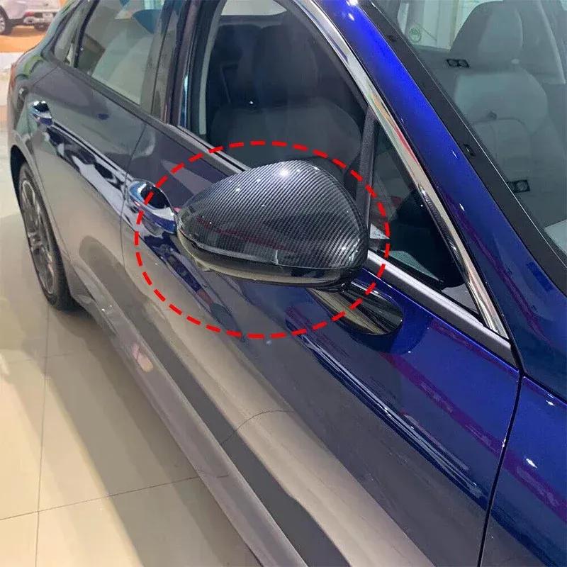 For KIA K5 Optima    ABS Carbon Fiber Rearview Side Mirror Cover Wing Cap Door Rear View Case Trim Car Accessories